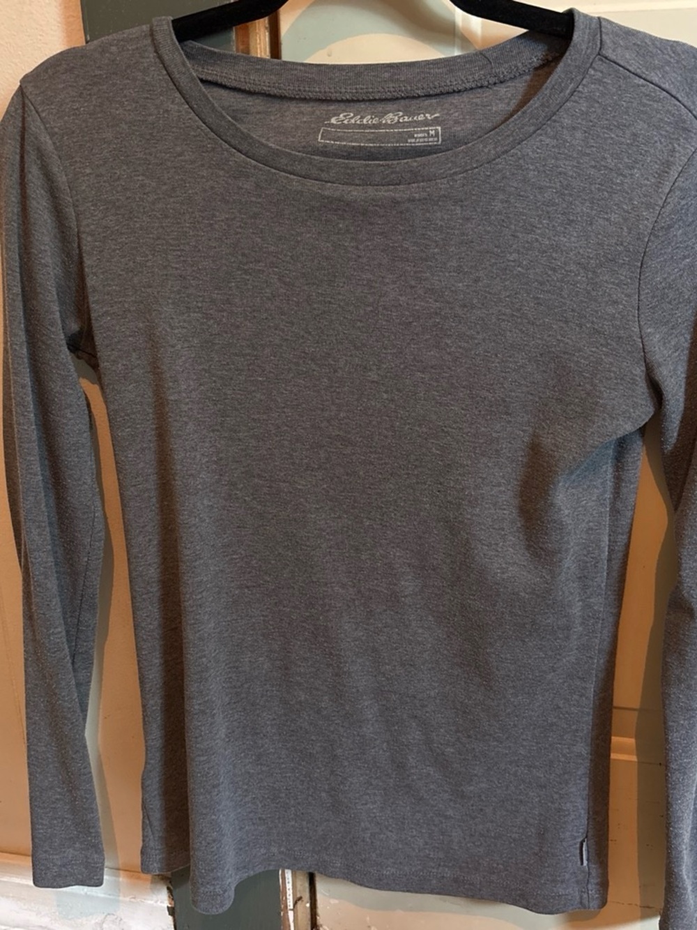 Eddie Bauer Women's Long Sleeve Crewneck Top - Charcoal Gray